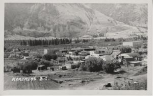 Keremeos BC View From Above Real Photo Postcard RPPC c1930s