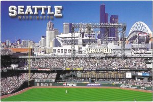 Safeco Baseball Field with Seattle Washington Skyline in Background 4 by 6