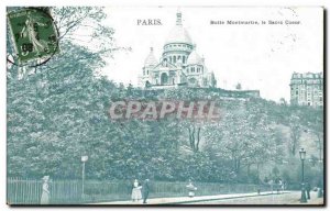 Old Postcard Paris Montmartre Heart