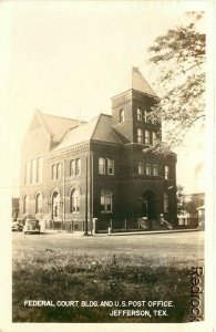 TX, Jefferson, Texas, Federal Court House, Post Office, RPPC