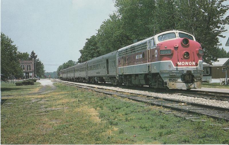 Monon Railroad Indiana Transportation Museum Postcard Train No. 83-A