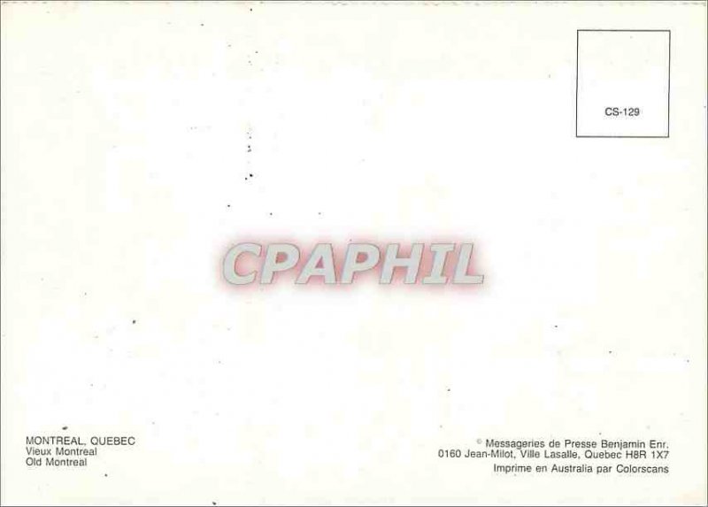 Modern Postcard Montreal Quebec Old Montreal