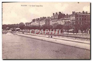 Postcard Old Macon Le Quai Lamartine