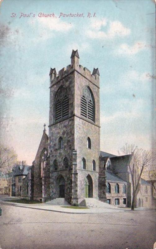 Rhode Island Pawtucket St Paul's Church 1909