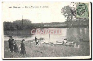 Old Postcard From La Marne La Varenne Creteil