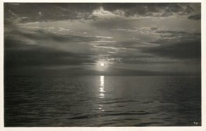 Strength through joy on the high seas on board of M.S. St Louis seascape rppc