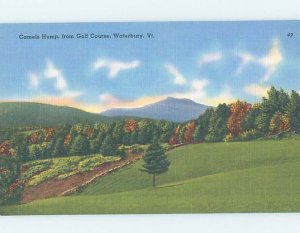 Linen NATURE SCENE Waterbury - Near Montpelier & Barre Vermont VT AD4352