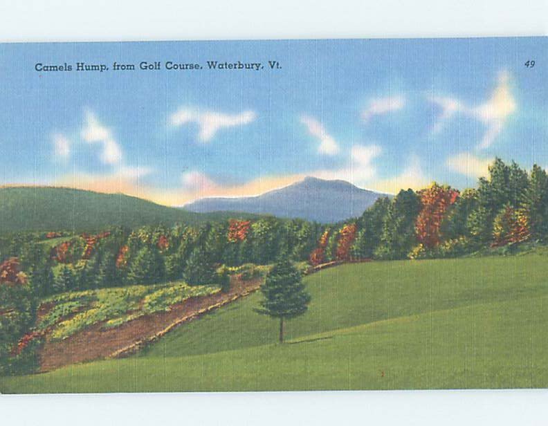 Linen NATURE SCENE Waterbury - Near Montpelier & Barre Vermont VT AD4352