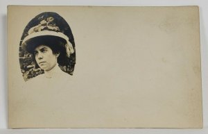 1900s Woman Cameo Portrait Lovely Had Partial Side Profile Postcard R4