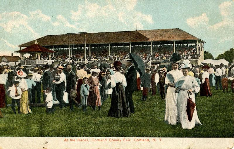 NY - Cortland. Cortland County Fair, At The Races, Early 1900's