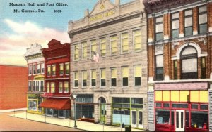 Pennsylvania Mt Carmel Masonic Hall and Post Office