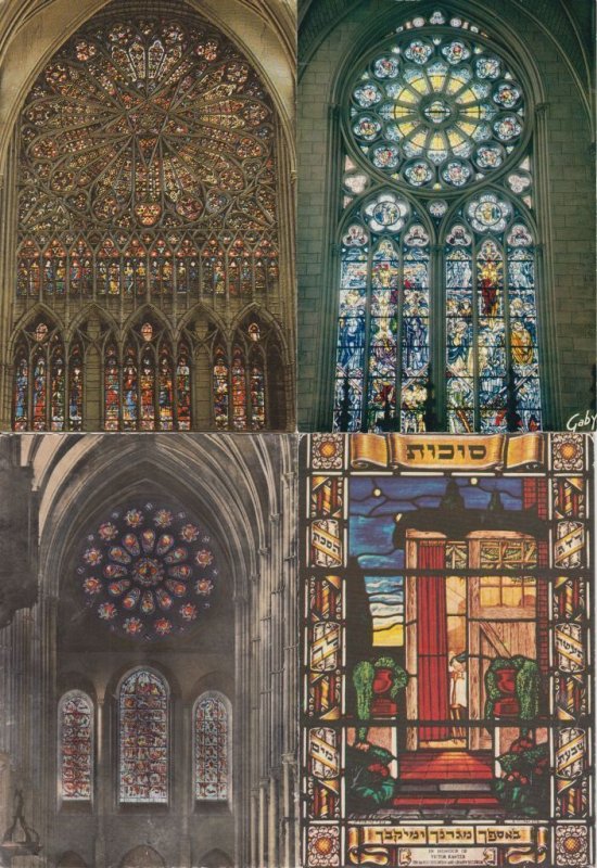 CHURCH GLASS WINDOWS 75 Modern Postcards pre-1980 (L2544)