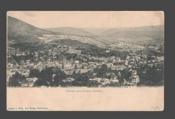 087258 GERMANY Gruss aus Baden-Baden Vintage PC