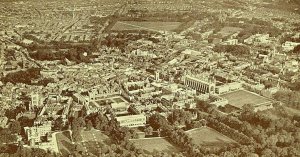 Postcard RPPC Aerial View of Cambridge Colleges, Cambridge, MA.           P1