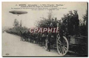 Old Postcard Aviation Zeppelin Airship The airship Republic Evolving over the...