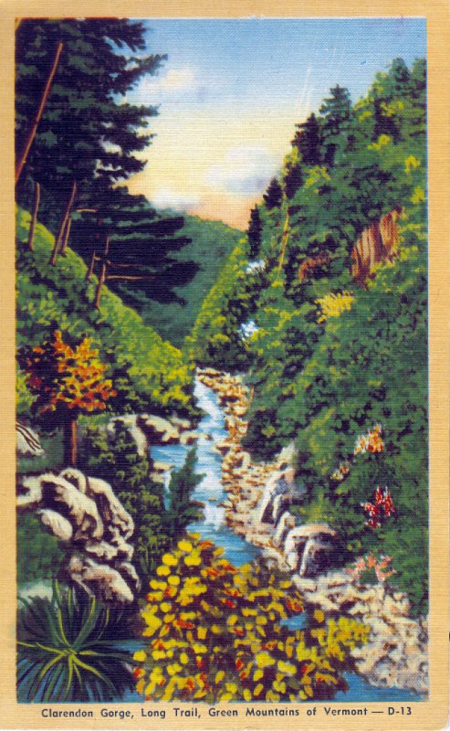 [ Linen ] US Vermont Rutland - Clarendon Gorge, Long Trail, Green Mountains