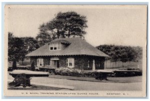 Newport Rhode Island Postcard US Naval Training Station Guard House 1940 Antique