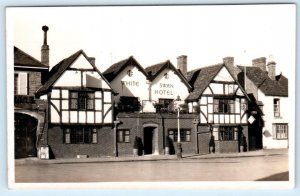 RPPC STRATFORD Upon AVON, United Kingdom ~  WHITE SWAN HOTEL c1930s Postcard