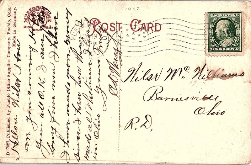 Postcard MONUMENT SCENE Pueblo Colorado CO AI3082