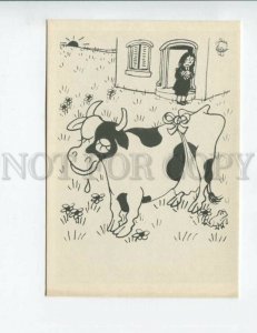 3142547 Cow of Tartuffe & FROG by Jean EFFEL Old russian PC