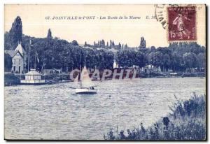 Old Postcard Joinville le Pont The Banks of the Marne