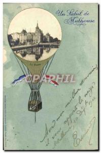 Old Postcard Jet Aviation A hi Mulhouse Mongolfiere