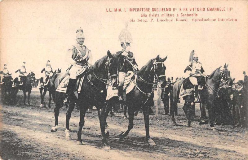 German Emperor Guglielmo Wilhelm II Military Vintage Postcard JJ658830
