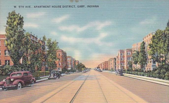 Indiana Gary West 5th Street Apartment House District