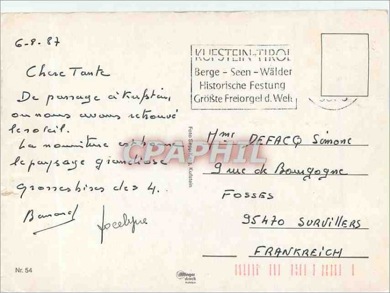 Postcard Modern Alpenstadi Kufstein