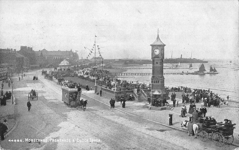 uk30221 promenade and clock tower morecambe real photo uk