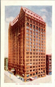 Vtg 1907 Masonic Temple Chicago Illinois IL Unused Postcard