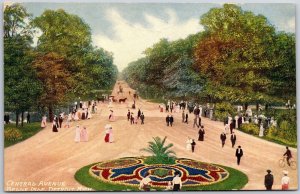 Central Avenue Belle Isle Detroit Michigan Men Women Traditional Suit Postcard