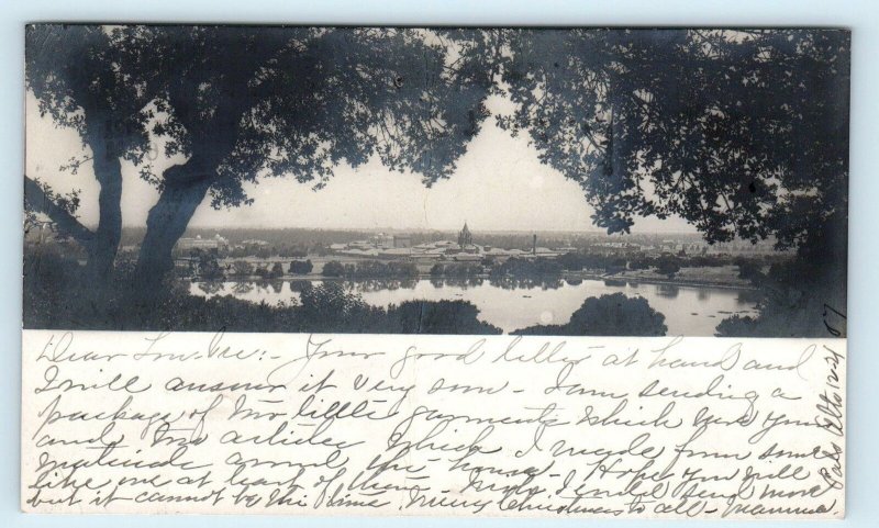 RPPC PALO ALTO, CA California ~ STANFORD UNIVERSITY Across Water 1907 Postcard