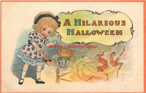 Halloween, Samson Brothers No S 601-3 Color, Girl with Brownies & JOL Head Girl