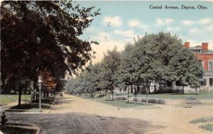 DAYTON OHIO VIEW OF CENTRAL AVENUE F M KIRBY POSTCARD c1911