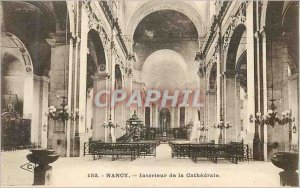 Old Postcard Nancy Interior of the Cathedral