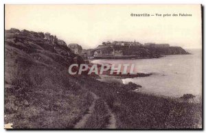 Granville Old Postcard View taken from the cliffs