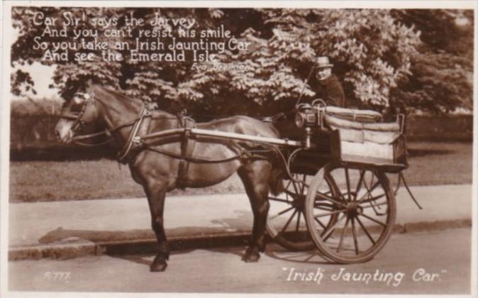 Ireland Irish Jaunting Car Real Photo