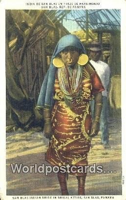 San Blas Indian Bride in Bridal Attire Panama Panama Unused 