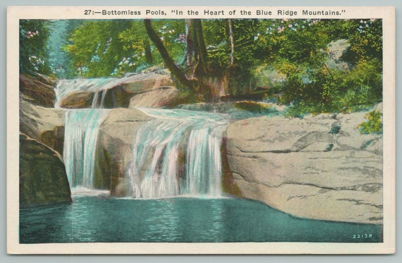 Virginia~Blue Ridge Mountains Bottomless Pools~Vintage Postcard