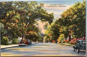 Vintage Postcard 1948 College Avenue, Fayetteville, Arkansas (AR)