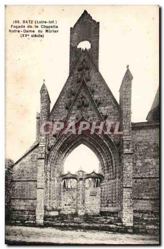 Batz Old Postcard Facade of the Notre Dame du Murier