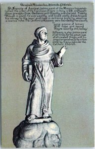 Postcard - St. Francis of Assisi, Glenwood Mission Inn - Riverside, California