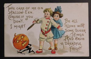 1910 Colorado Springs CO to Virginia USA Merry Halloween Postcard Cover Children