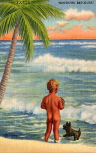 Florida Southern Exposure Naked Boy At Beach Curteich