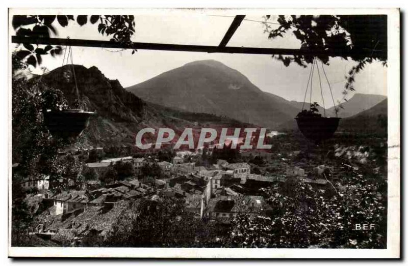 Castellane Old Postcard View of the city and the valley of the Verdon