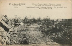 CPA Guerre CHAULNES Ruine (18217)