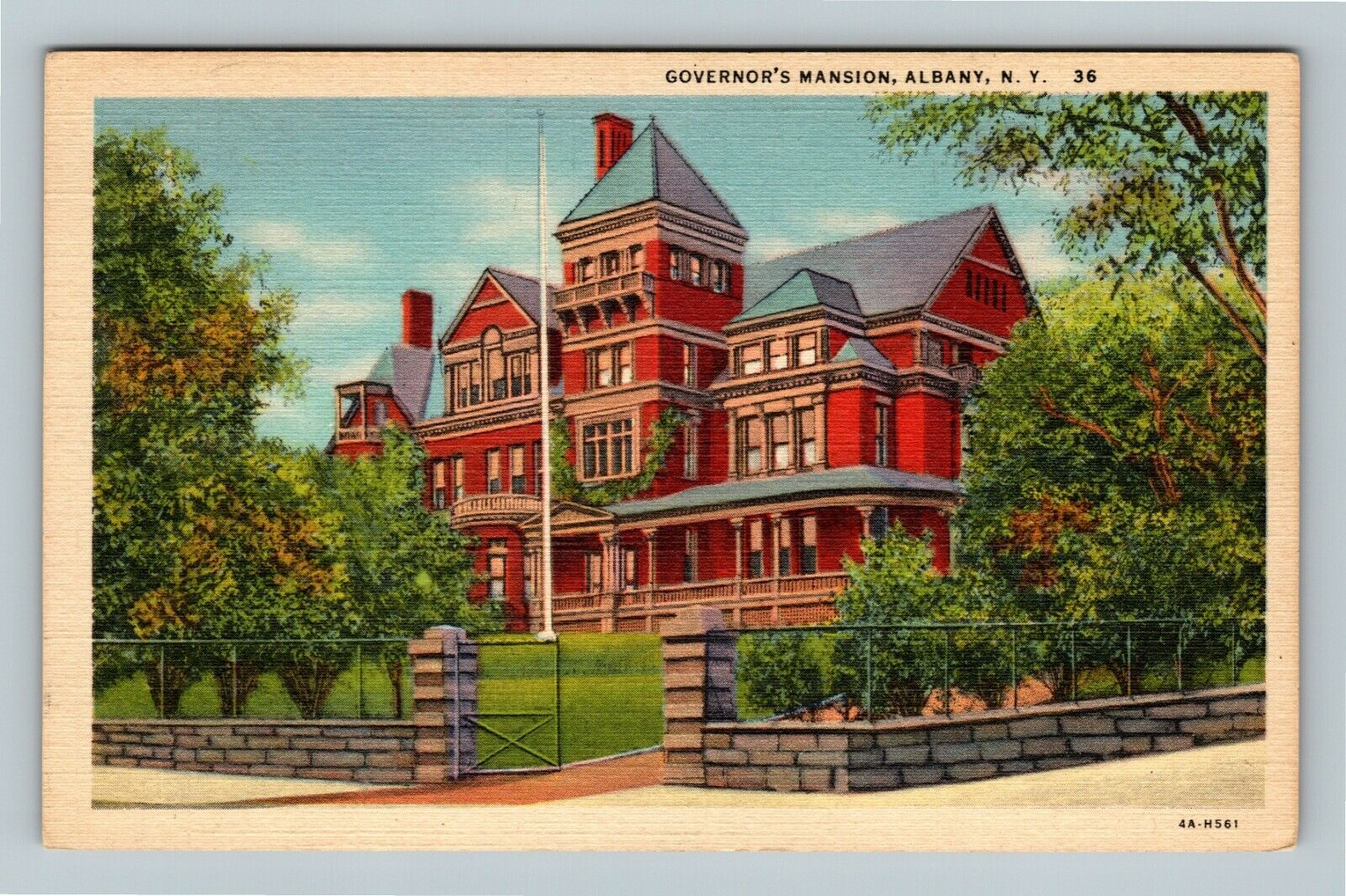 Albany Ny Governor S Mansion Linen New York Postcard United States New York Other Postcard Hippostcard