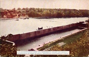 Minnesota Government Dam On Mississippi River Between Minneapolis and St Paul...