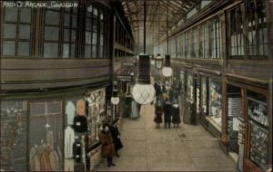 Glasgow Scotland Argyler Arcade Interior c1910 Postcard